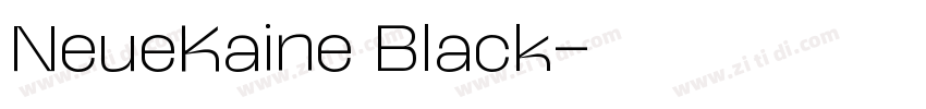 NeueKaine Black字体转换